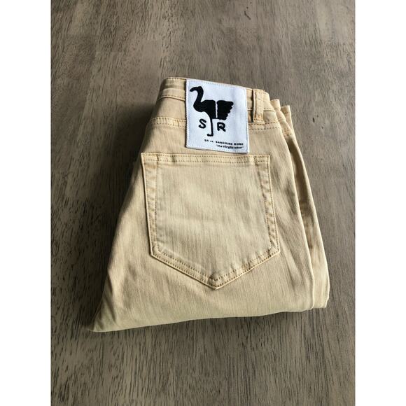 Free People x Sandrine Rose Straight Leg Jeans in Sunflower - 26 - Picture 9 of 9